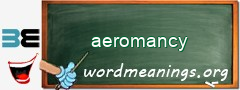 WordMeaning blackboard for aeromancy